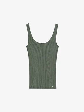 NWT Ted Baker London Ribbed Scoop Tank - Olive
